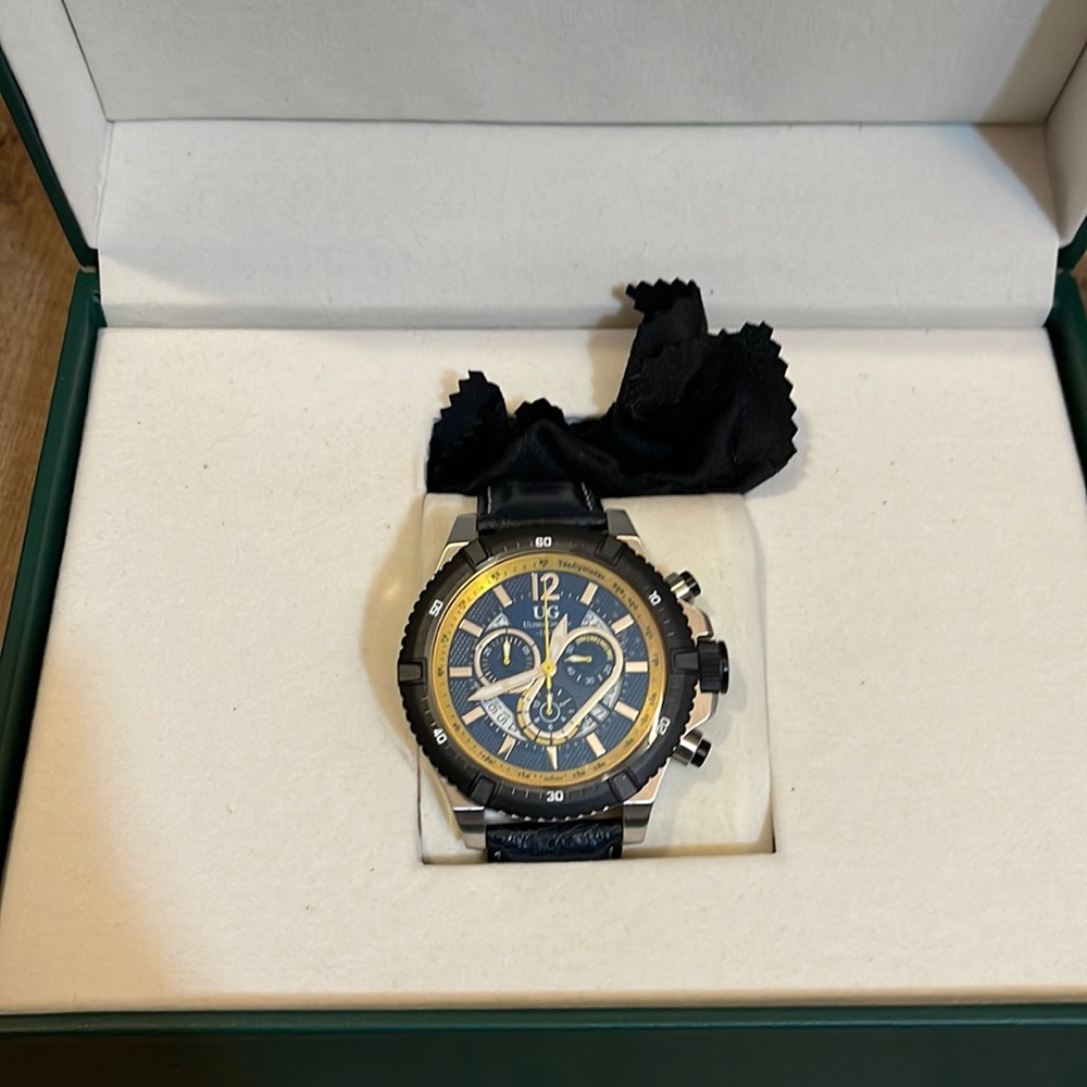 Ulysse Girard Watch Black Leather Band